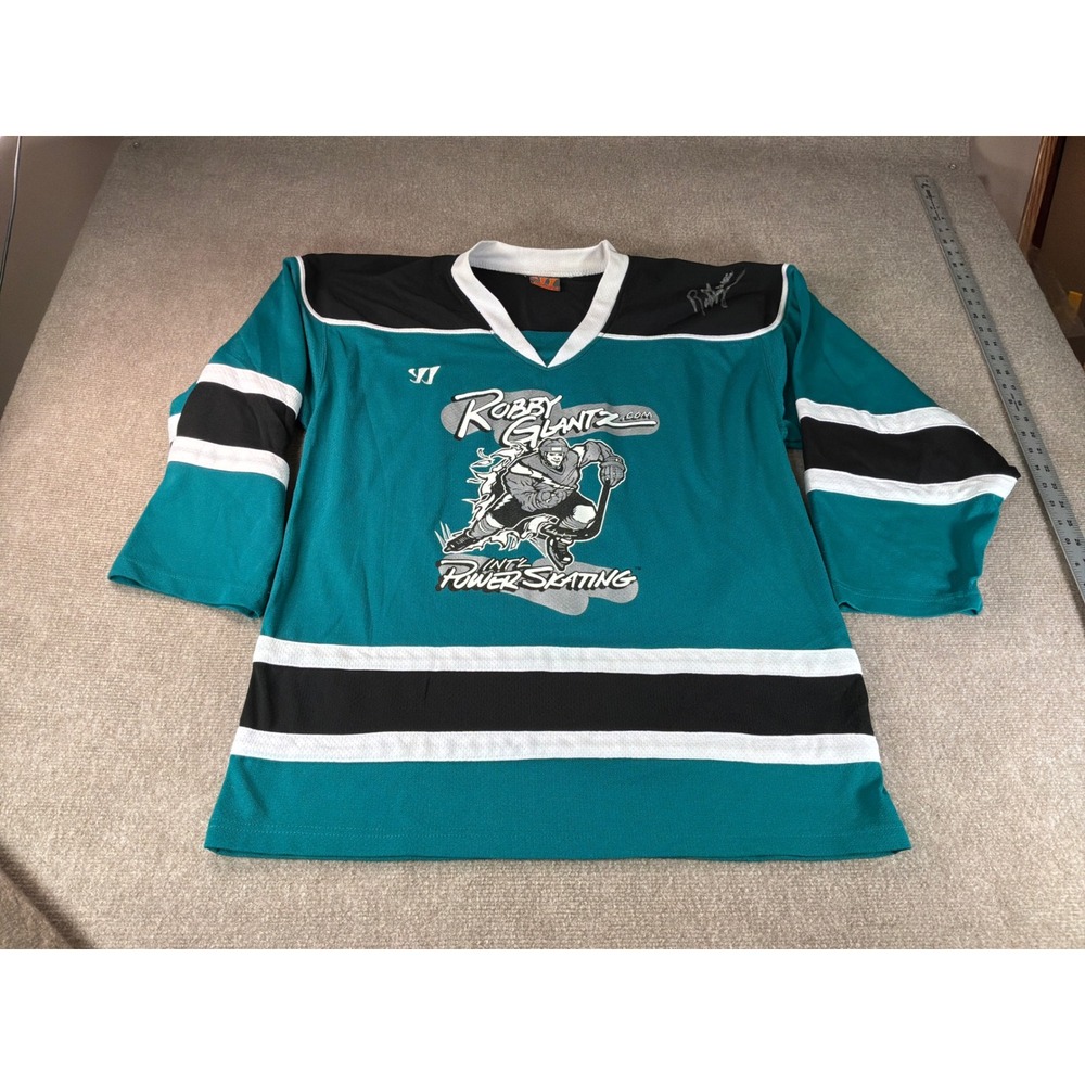 Warrior Robby Glantz Intl Power Skating Hockey Jersey Teal Black Mens XL